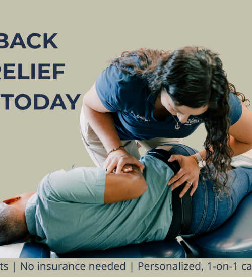 Dr Dalton adjusting a patients low back in side posture